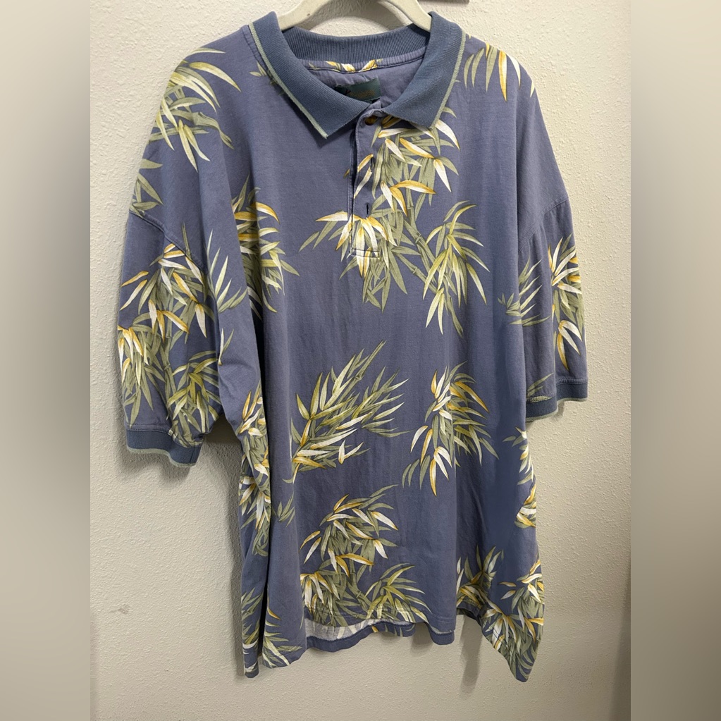 Kaylua Bay Tropical Print Polo Shirt